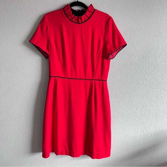 kate spade Dresses & Skirts - Kate Spade Red Mock Neck Ruffle Dress